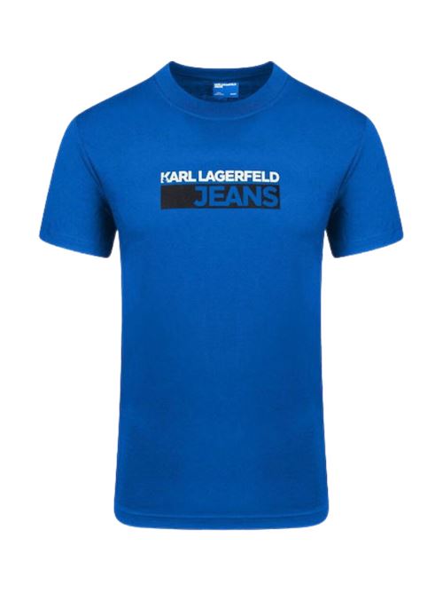 T-shirt uomo azzurra in cotone Karl Lagerfeld jeans | A2M170741AA